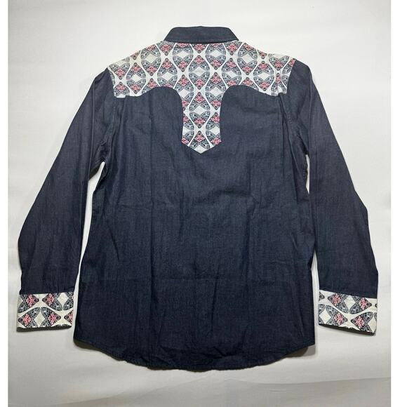 Rock Roll 'N' Soul Men's Long Sleeve Blue Button Up Shirt - Size L - Picture 2 of 4